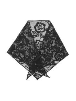 Croflora Triangle Scarf Black