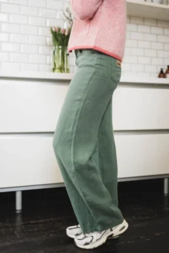 Culotte Linen Summer Dark Ivy
