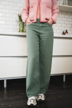 Culotte Linen Summer Dark Ivy