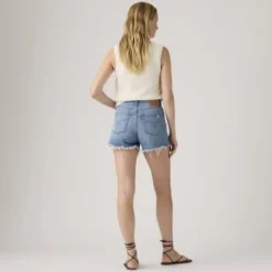 501 Curve Shorts Indigo Worn In