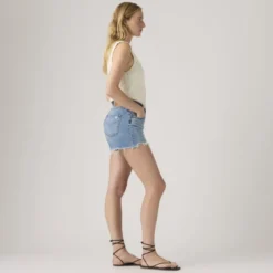 501 Curve Shorts Indigo Worn In