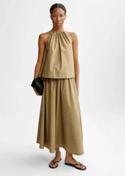 Daija Poplin Skirt Wood