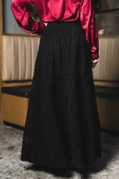 Decorated Maxi Skirt Black