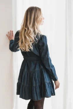 Denim Belt Dress French Blue