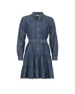 Denim Belt Dress French Blue