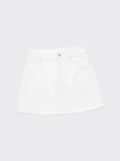 Denim Mini Skirt White