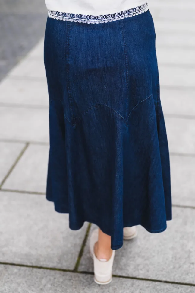 Denim Skirt Denim Blue