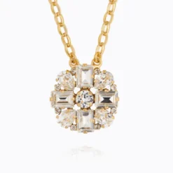 Diora Chain Necklace Gold Crystal