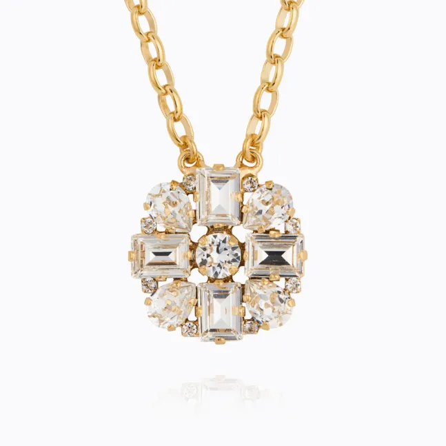 Diora Chain Necklace Gold Crystal