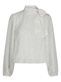 Dorellie Dot Blouse Offwhite