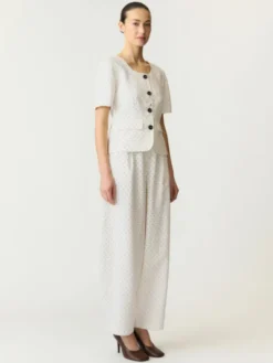 Dotly SS Blazer Star White W. Black Dots