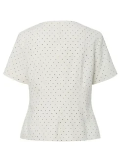 Dotly SS Blazer Star White W. Black Dots
