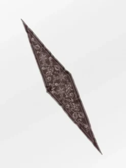 Dotted Flora Diamond Scarf Hot Fudge Brown