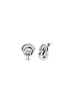 Double Knot Earrings Silver