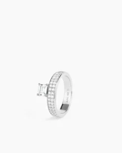 Double Sopra Pavé Ring Silver