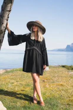 Eden Dress Linen Black