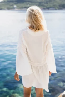 Eden Dress Linen White