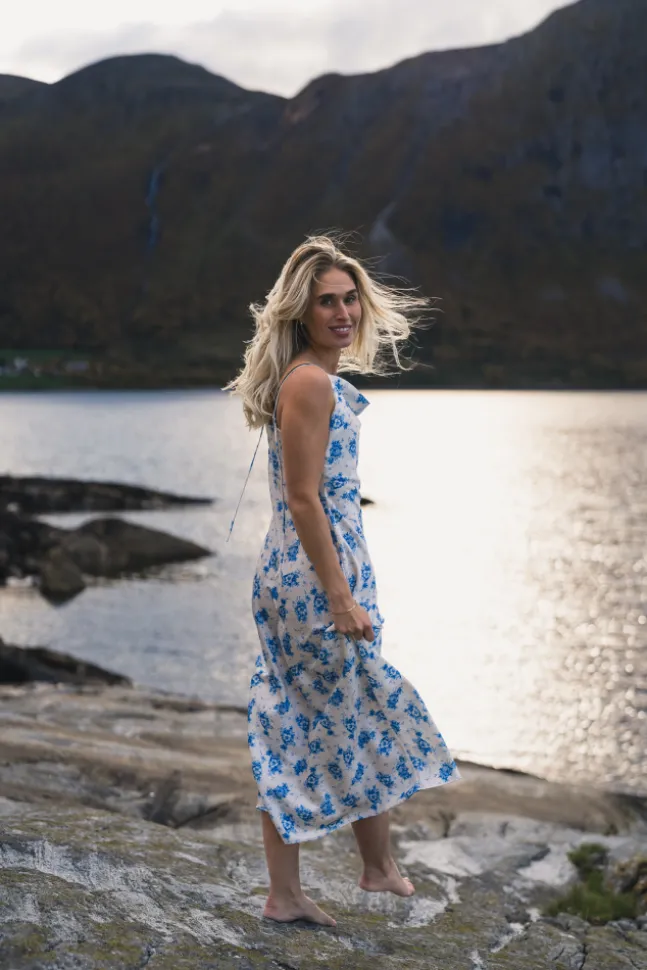 Eila Print Dress Ecru Mix