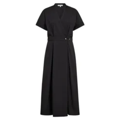 Elara Wrap SS Dress Black