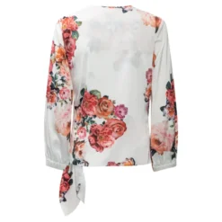 Elena Blouse Fiori Blanc
