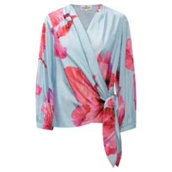 Elena Blouse Fuchsia Maxi Flower
