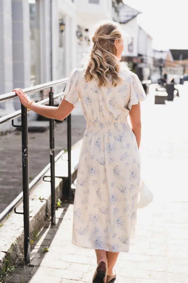 Eleni Delicate Flower Dress Creme