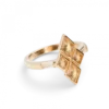 Eleven Signature Ring Gold Clear Quartz