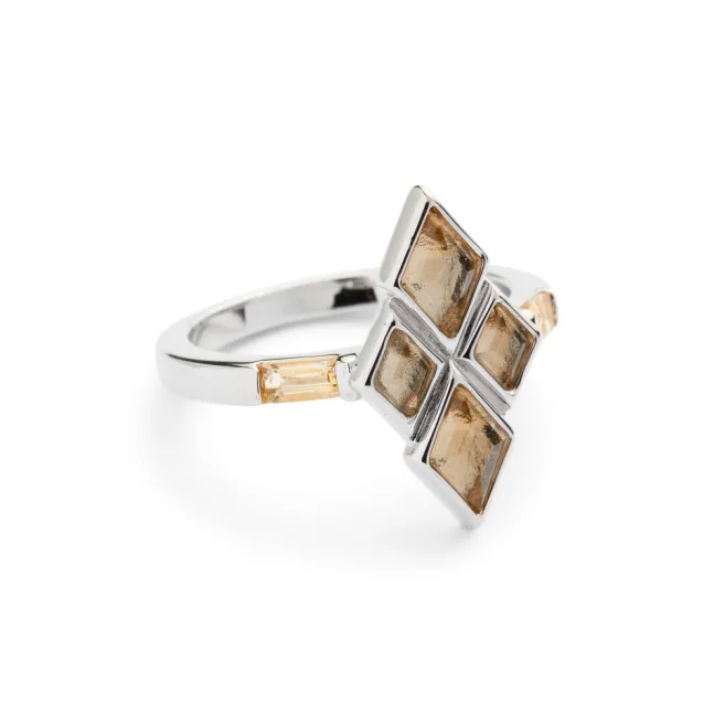 Eleven Signature Ring Silver Citrine