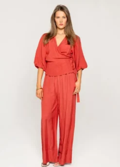 Elida Pant Candid Apple Linen