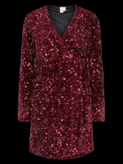 Elle LS Wrap Dress Port Royale