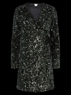 Elle LS Wrap Dress Rosin