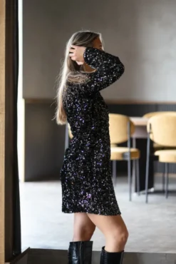 Elle LS Wrap Dress Rosin
