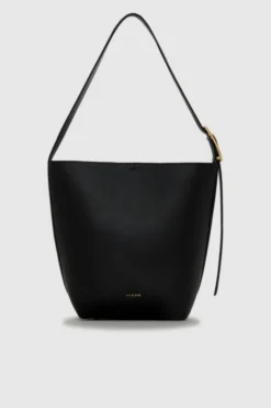 Elly Bucket Bag Grained Leather Black