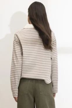 Elmer Polo Shirt Brown Stripe