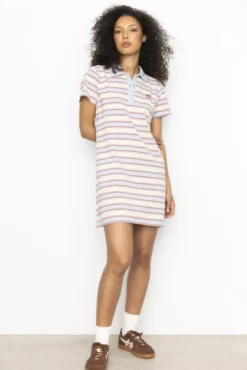 Emma Polo Dress Ocean Stripe