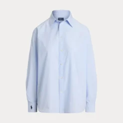 End On End Oversize Fit Cotton Shirt Light Blue