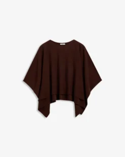 Enzo Merino Poncho Cocoa Brown