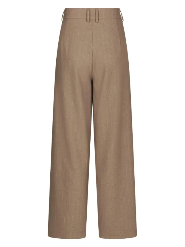 Essiall Pinstripe Pants Taupe