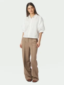 Etta Poplin Shirt White