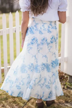 Evangelia HW Skirt M Blue Flower