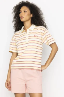 Evelyn Polo Tee Sunny Stripe
