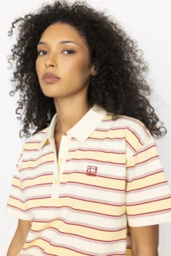 Evelyn Polo Tee Sunny Stripe