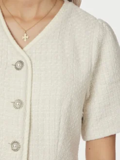 Faina Boucle Blouse Offwhite