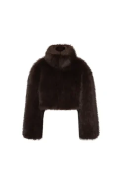 Faux Fur Cropped Jacket Mole