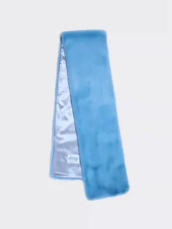 Faux Fur Scarf Blue