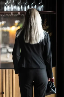 Favo LS Blazer Top Black