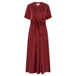 Faye Dress Semi Rich Merlot