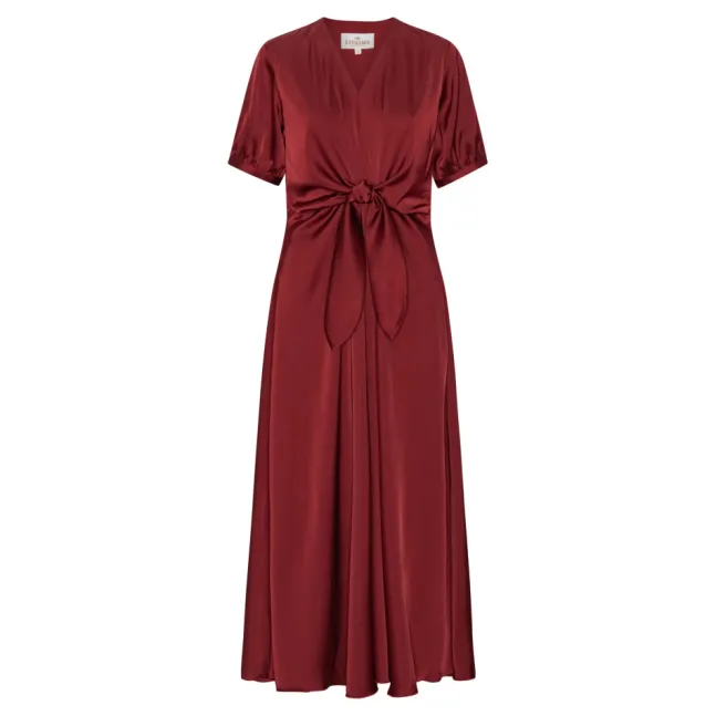 Faye Dress Semi Rich Merlot