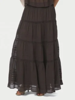 Felicia S Voile Skirt Dark Brown