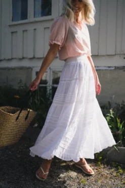 Felicia S Voile Skirt White